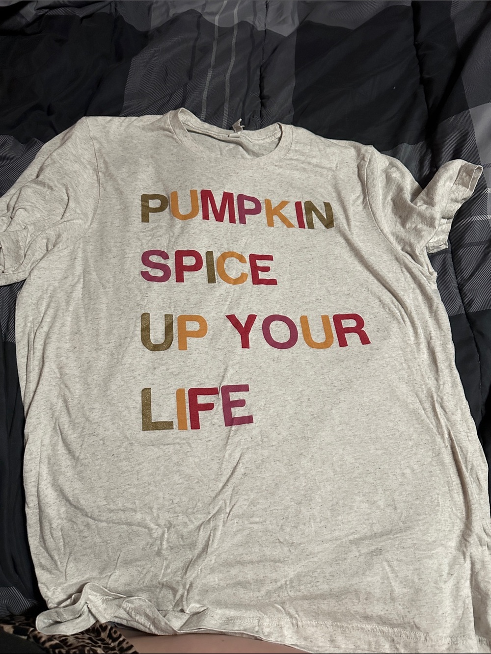 Pumpkin Spice Up Your Life Graphic Tee - Cream